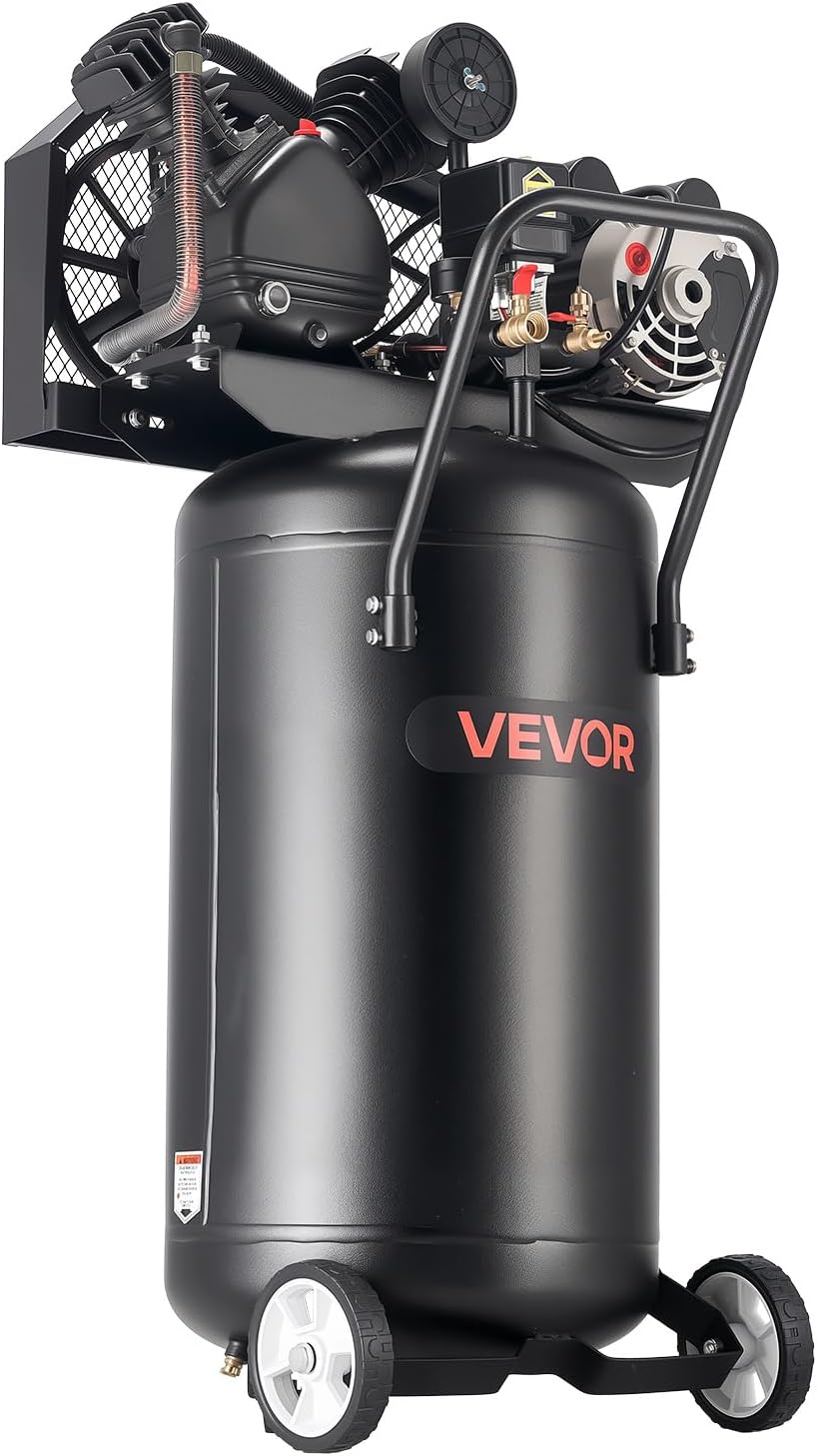 VEVOR Compresor de aire de 25 galones, 2HP 5.5 SCFM a 90PSI, tanque...