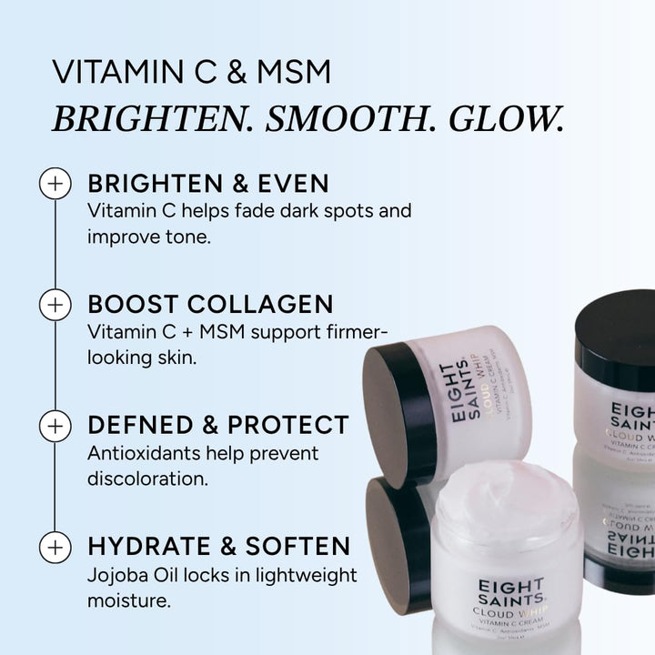 Eight Saints Skincare Cloud Whip - Crema hidratante facial con vita...