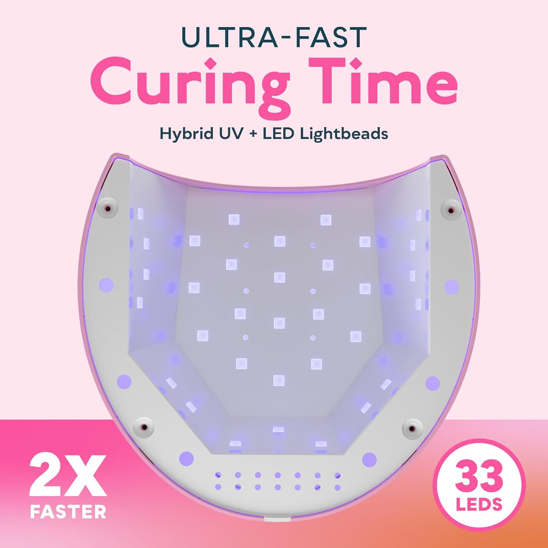 SUNUV Lámpara de uñas LED UV con 4 ajustes de temporizador, 33 luce...
