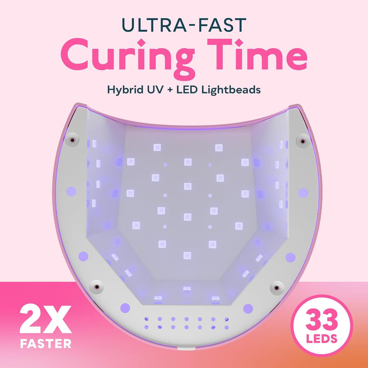 SUNUV Lámpara de uñas LED UV con 4 ajustes de temporizador, 33 luce...