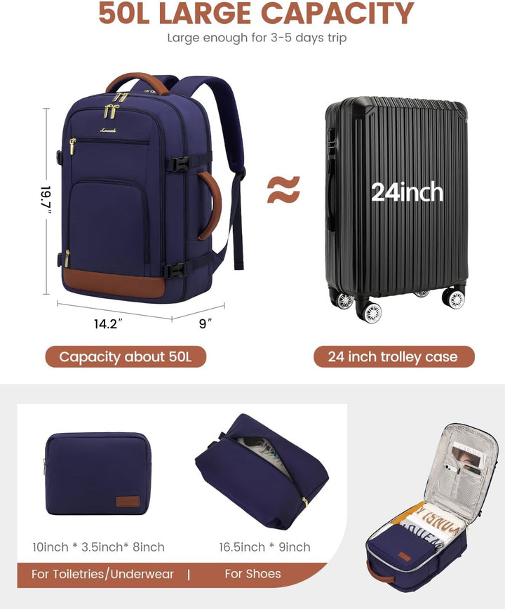 LOVEVOOK Mochila de viaje para mujer y hombre, Mochilas de viaje