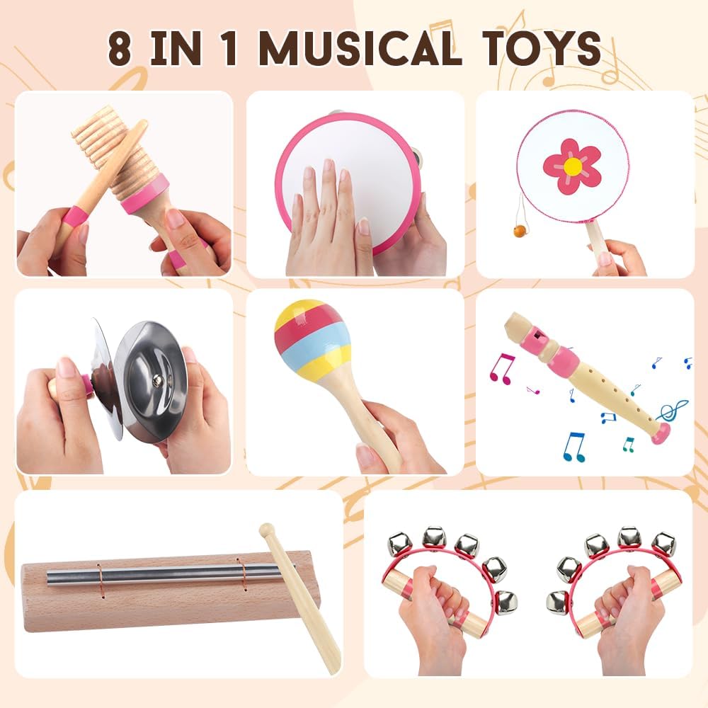 Instrumentos musicales para niños pequeños de 18 meses o más, juguetes de