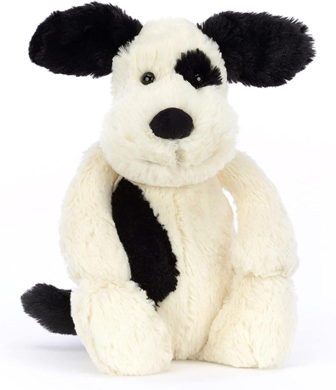 Muñeco de peluche cachorro negro y crema Jellycat Bashful, Negro y...
