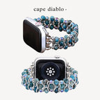 Correa de reloj inteligente para mujer, hecha a mano, compatible con caras de Apple de 1.496 a 1.772 pulgadas