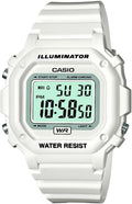 Casio F108WH Series | Reloj Digital de Hombre | Illuminator | Resistente al Agua | Luz LED | Alarma Diaria | Cronómetro 1/100 SEG | 3 Manecillas (Hora, Minuto, Segundo) | Indicador de Fecha/Día | Alarma Diaria | Batería de 7 Años