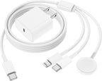 QZIIW Cargador de Apple Watch de 20 W, cable USB C magnético cargador