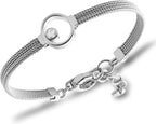Skagen Anita Reloj de malla de acero inoxidable para mujer, plateado (Modelo: SKW2149) y pulsera Skagen "Elin" de cristal plateado, extensor de 6.5 pulgadas + 1.5 pulgadas