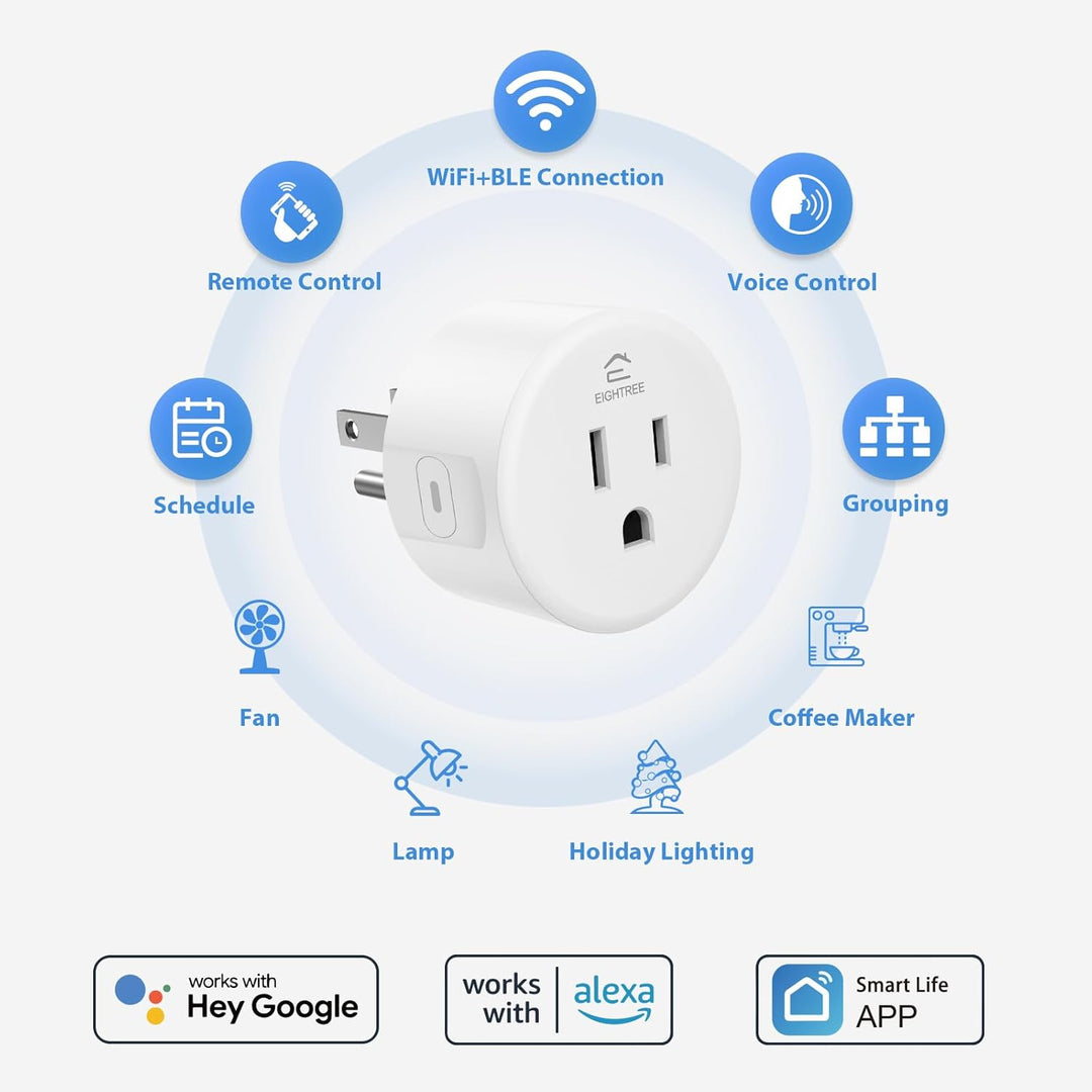 EIGHTREE Enchufe inteligente toma WiFi para el hogar