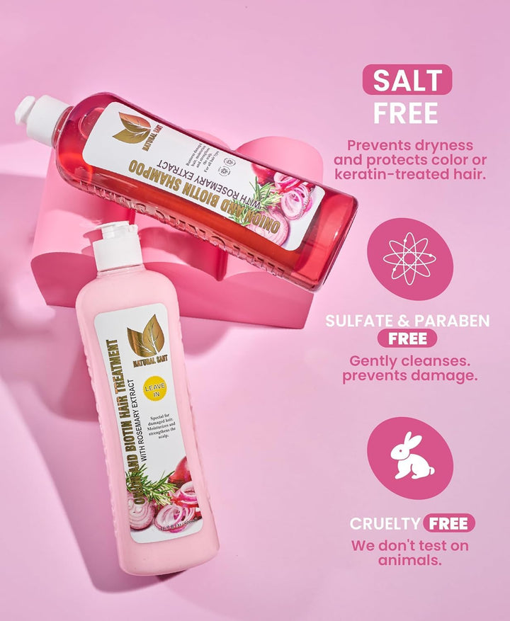 NATURAL SANT - Champú y tratamiento de biotina de cebolla y romero...