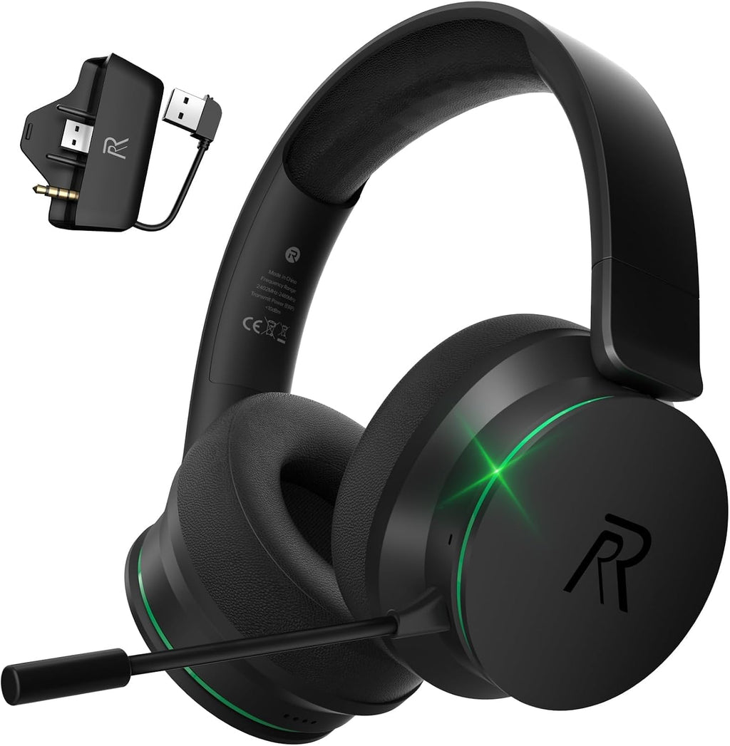 Auriculares inalámbricos para videojuegos para Xbox Series X|S, Xbox One, PS5, PS4, Blackgreen
