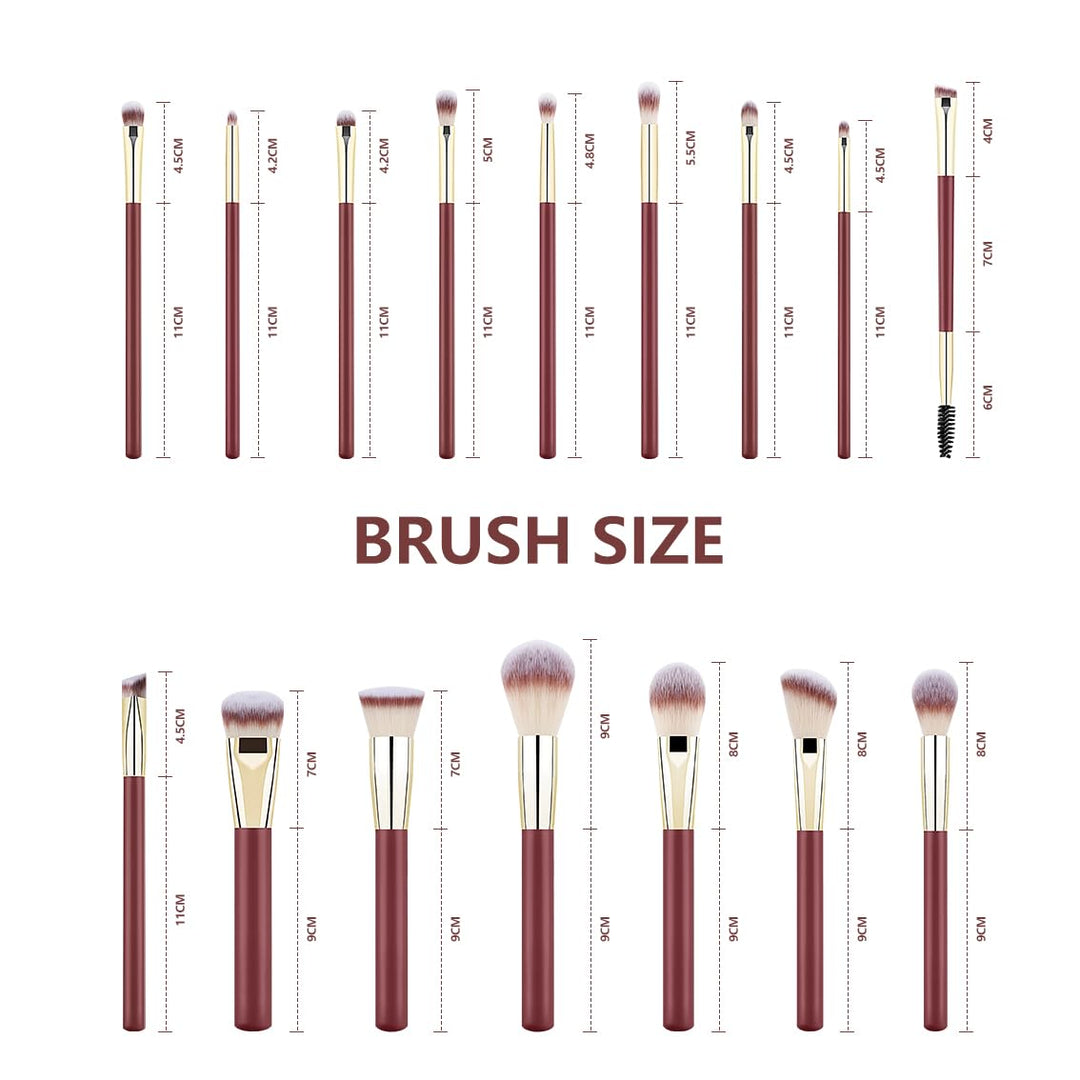 Anactoro Juego de brochas de maquillaje profesional de belleza, 16...