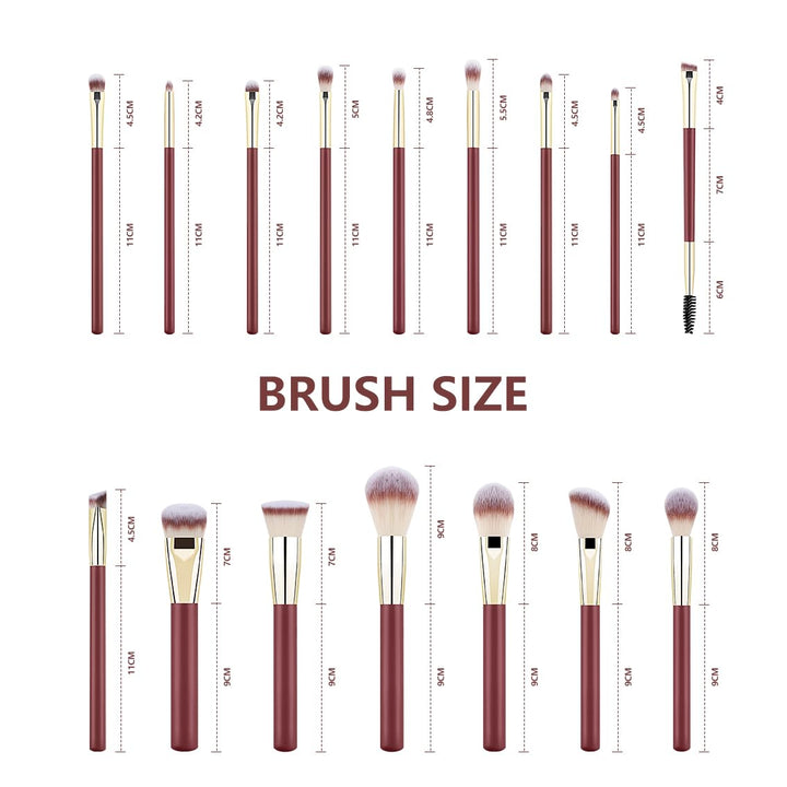 Anactoro Juego de brochas de maquillaje profesional de belleza, 16...