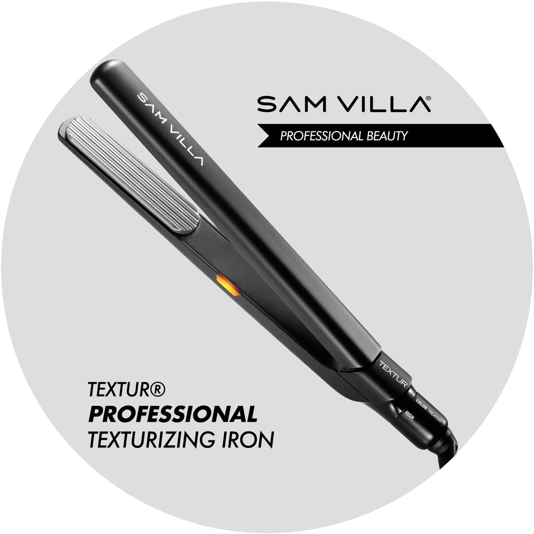 Sam Villa TEXTUR - Plancha de pelo texturizadora profesional con co...