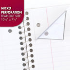 Cuaderno en espiral Mead, paquete de 24, 1 materia, papel rayado ancho, 7-1/2" x 10-1/2", 70 hojas por cuaderno, los colores pueden variar (930203-ECM25)