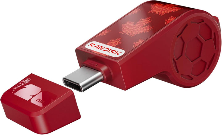 SANDISK Unidad flash USB-C de 128 GB, edición de la Copa Mundial de...