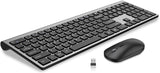 Combo de teclado y mouse inalámbricos, teclado delgado de computado...