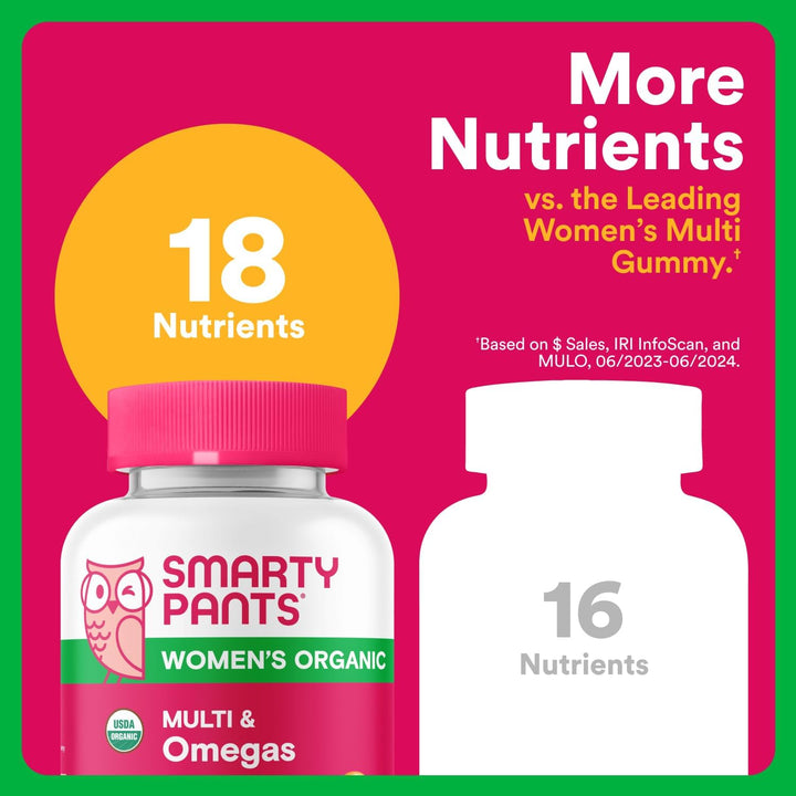 SmartyPants Gomitas multivitamínicas orgánicas para mujeres: biotin...
