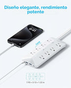 Anker Power Strip, 900J Protector de sobretensión, 35W máx