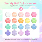 VANREESA Juego de 24 esmaltes de uñas de gel pastel, esmalte de gel...