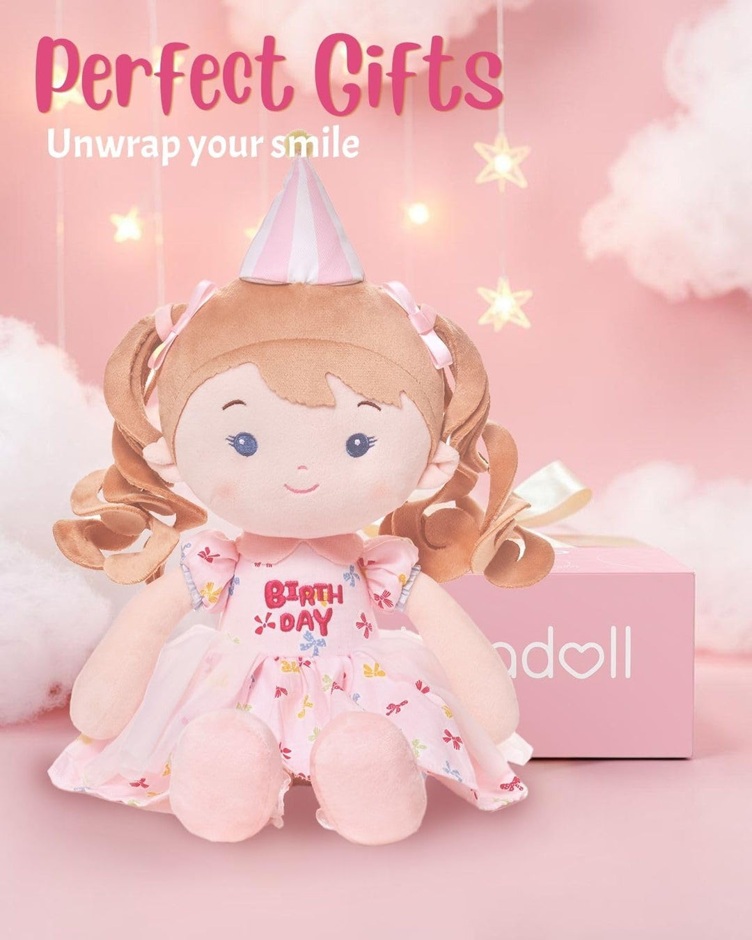 LeyaDoll Muñeca de felpa suave para bebé (40,6 cm), mi primera muñe...