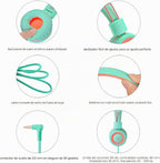Auriculares para niños noot products K11, plegables, estéreo, sin enredos, cable de 1,5 m de largo, conector de 3,5 mm, cascos supraaurales con cable para iPad/Amazon Kindle, Fire/niños/niñas/escuela