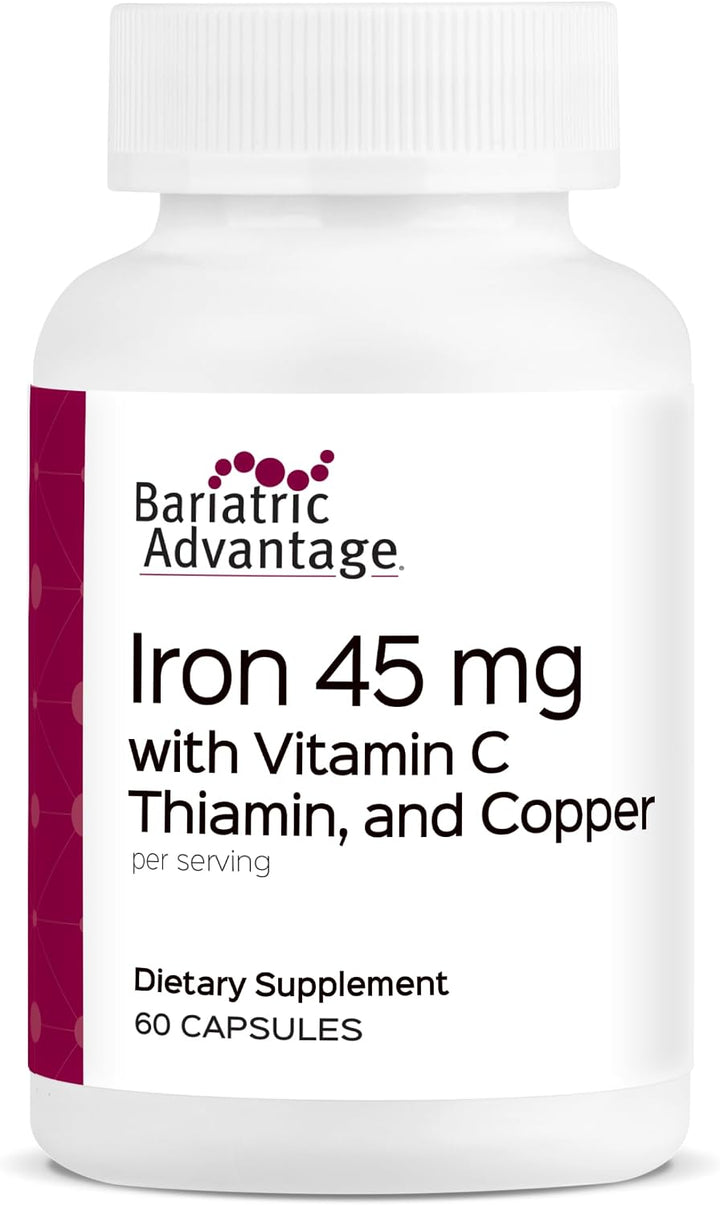 Bariatric Advantage Hierro 45 mg con vitamina C, tiamina y cobre -...