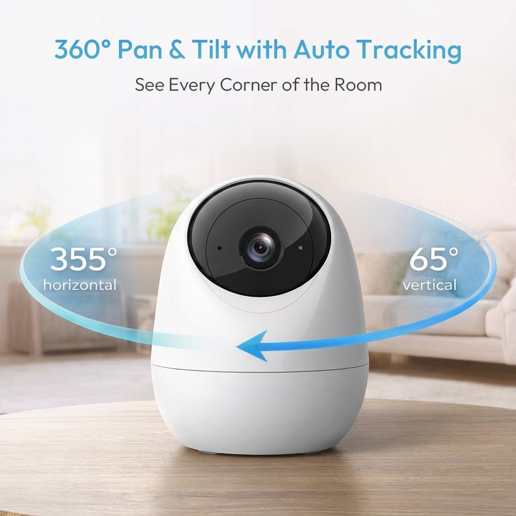 Rraycom - Cámara interior 5G y 2.4G, cámara de seguridad de 2K con...