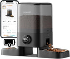 oneisall Comedero automático inalámbrico para gatos 2.4G, recargable