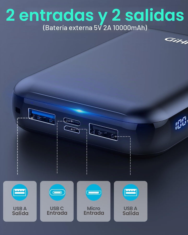 Banco de energía de bolsillo de 10000 mAh para chaqueta térmica, pa...