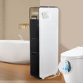 BGYMF 4-Tier Narrow Slim Bathroom Storage Cabinet,Movable,blanco