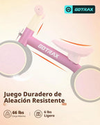 Gotrax Bicicleta de equilibrio para bebé, ruedas silenciosas de 7 pulgadas