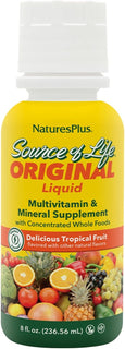 Natures Plus Source of Life Líquido, fruta tropical, 8 onzas líquid...