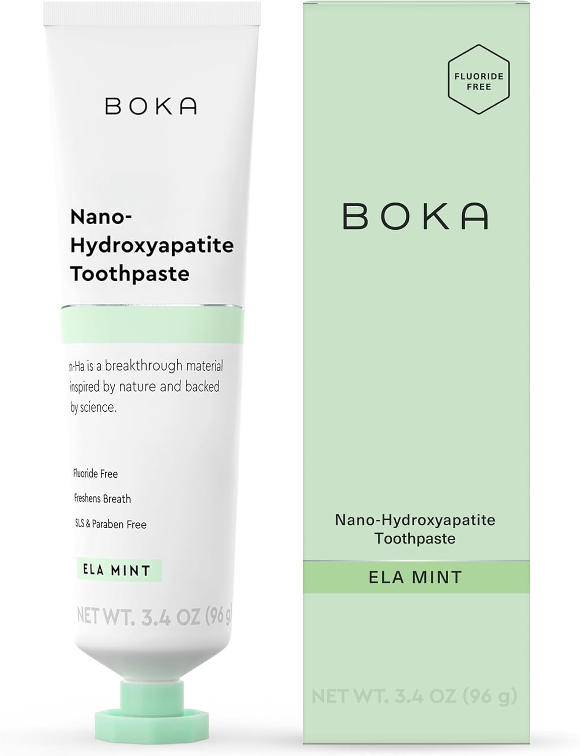 Pasta dental sin flúor Boka, pasta dental de nano hidroxiapatita, a...