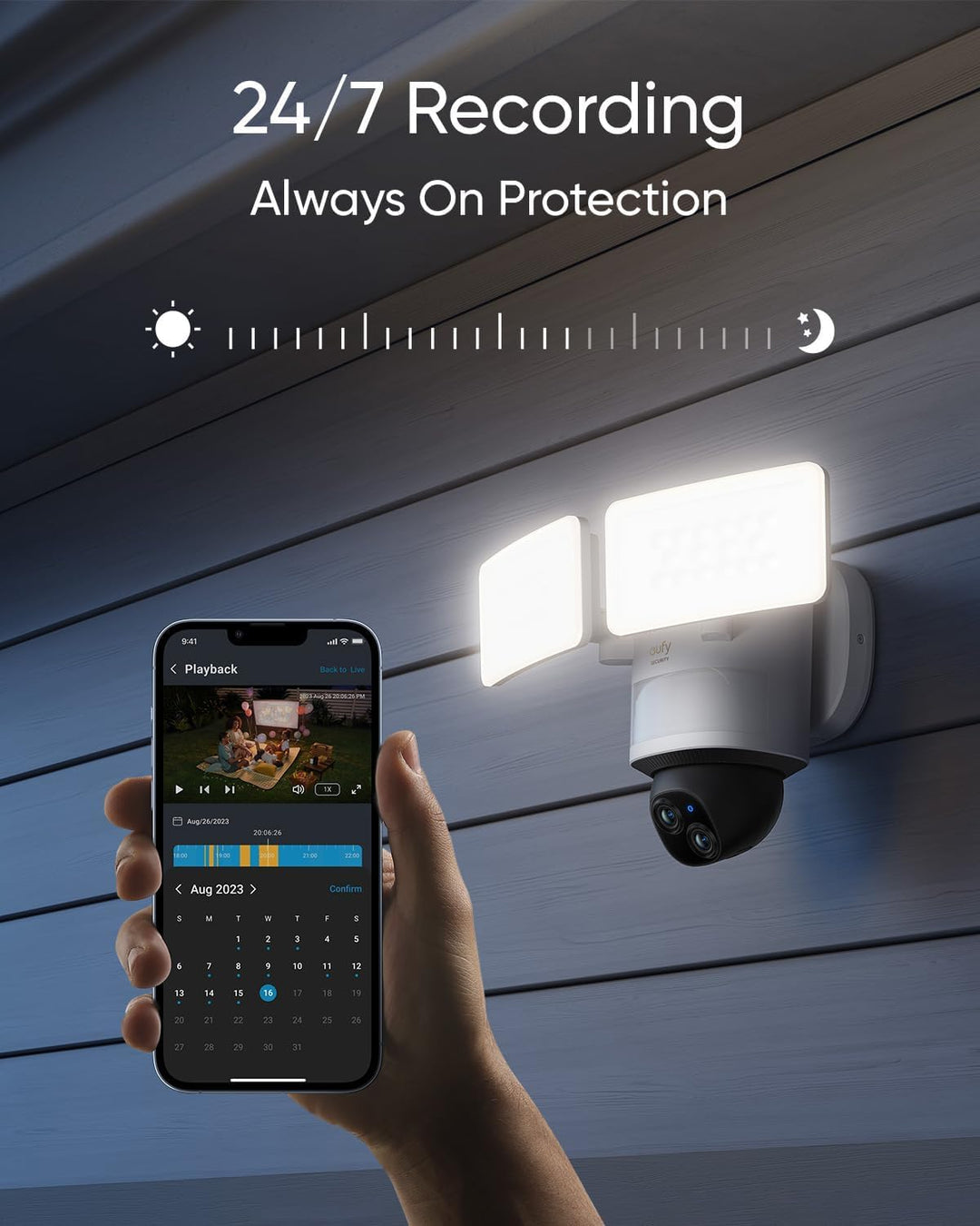 Cámara de seguridad eufy Security Floodlight E340 con cable, cámara...