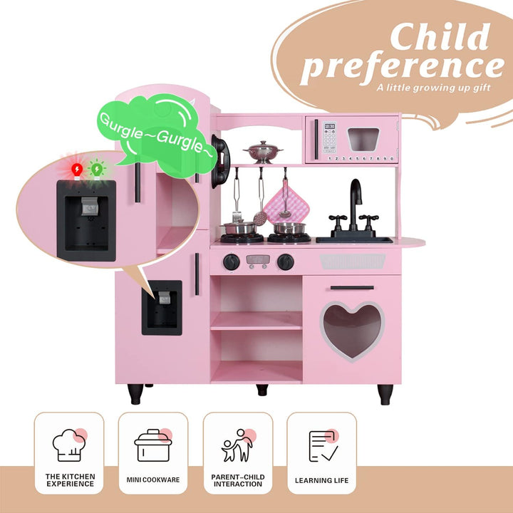 TaoHFE Cocina de Juguete, Juego de Cocina Rosa para Niñas, Juego de...