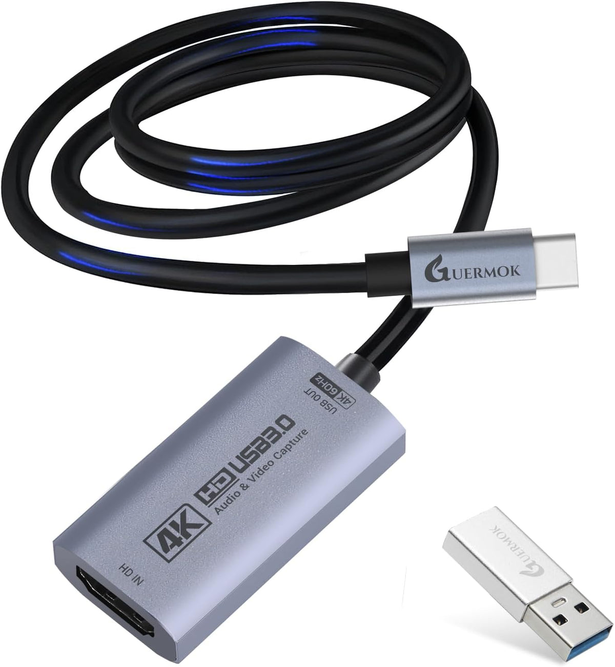 Tarjeta de captura HDMI, USB 3.0 HDMI a USB-C, captura de video 4K60FPS
