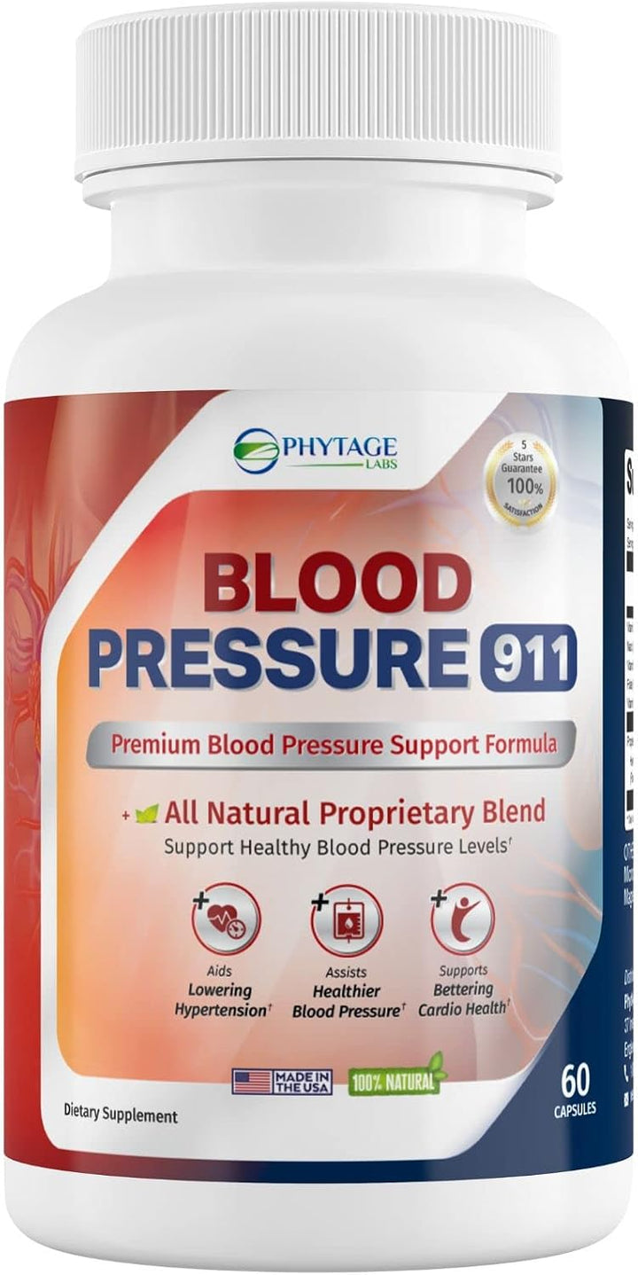 Phytage Labs Presión arterial 911 \u2013 Suplemento avanzado para a...