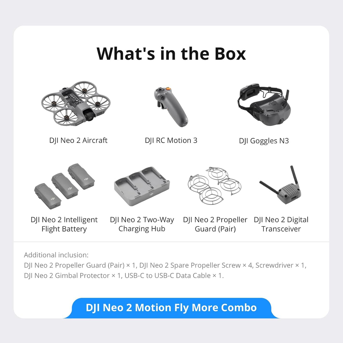 Combo DJI Neo 2 Motion Fly More con RC Motion 3 y gafas N3