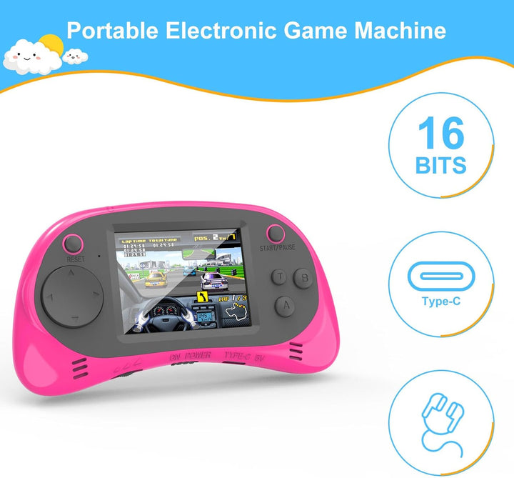 EASEGMER Reproductor de juegos de mano para niños, 220 juegos integ...