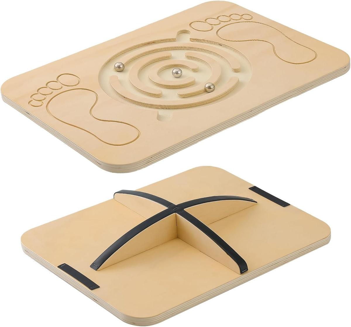 Juoe Tabla de equilibrio de laberinto para niños y adultos, hasta 350 libras para habilidades de coordinación, carreras de obstáculos, juguetes de equilibrio sensorial para niños, tabla de equilibrio