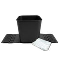 Cubo de Basura para Coche Impermeable Compacto con Aleta de Estabilidad, Base Antideslizante, Porta Basura Portátil para Coches, Camiones, SUV, Minivans, Organizador de Auto con Bolsas de Basura