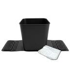 Cubo de Basura para Coche Impermeable Compacto con Aleta de Estabilidad, Base Antideslizante, Porta Basura Portátil para Coches, Camiones, SUV, Minivans, Organizador de Auto con Bolsas de Basura
