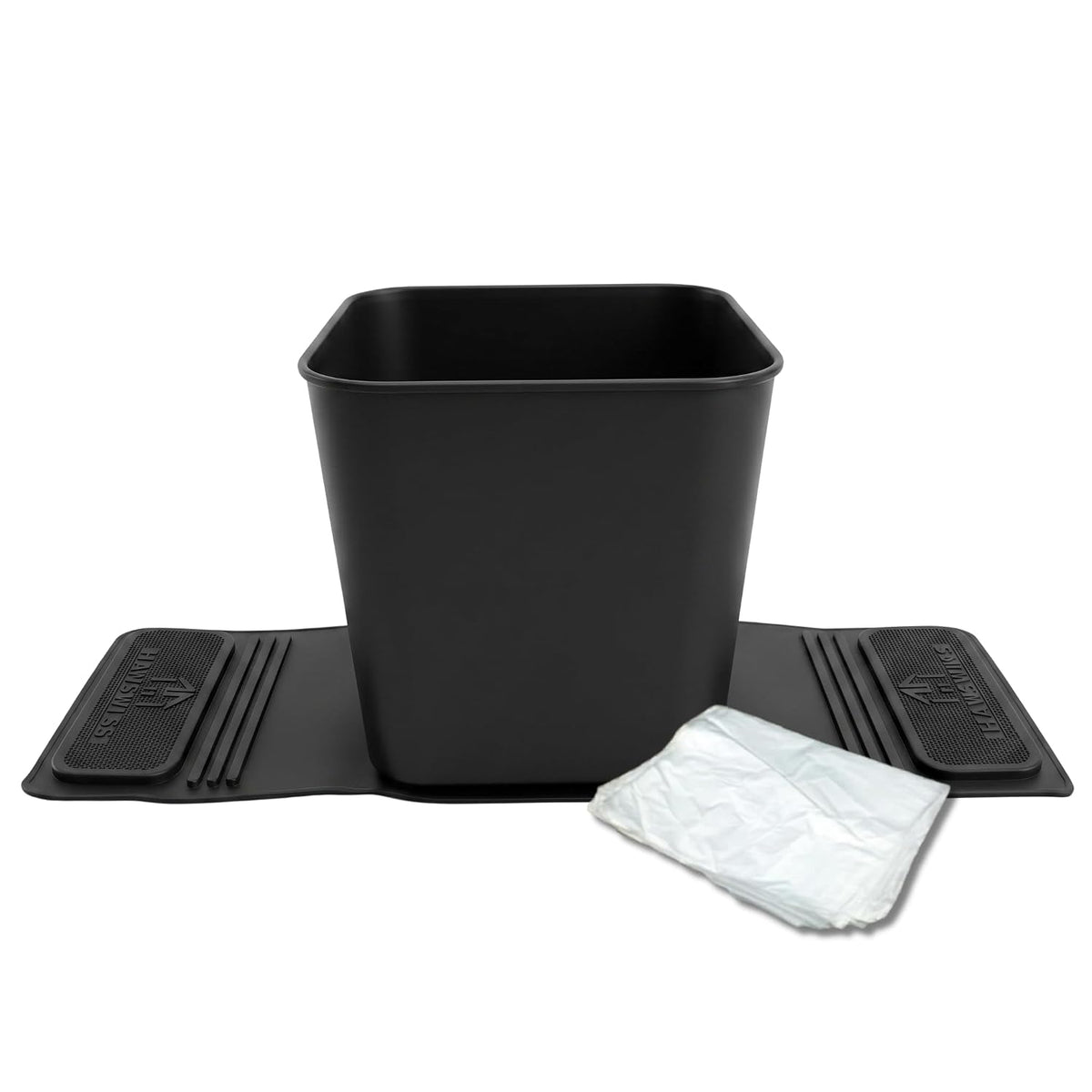 Cubo de Basura para Coche Impermeable Compacto con Aleta de Estabilidad, Base Antideslizante, Porta Basura Portátil para Coches, Camiones, SUV, Minivans, Organizador de Auto con Bolsas de Basura