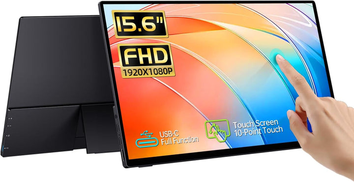 CAPERAVE Monitor Portátil Táctil de 15.6'', Pantalla Táctil...