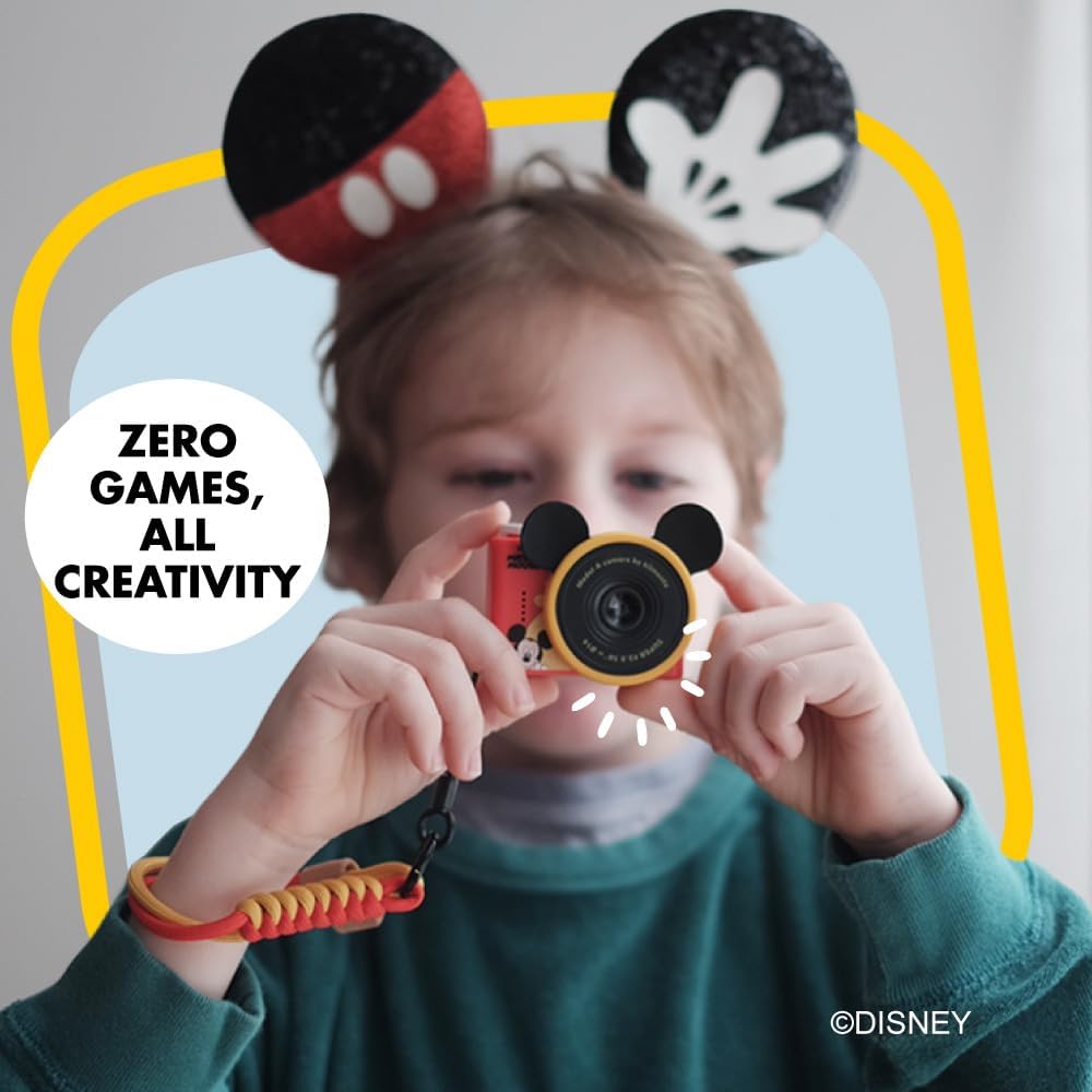 Cámara digital mini de Mickey Mouse para niños, videocámara para ni...