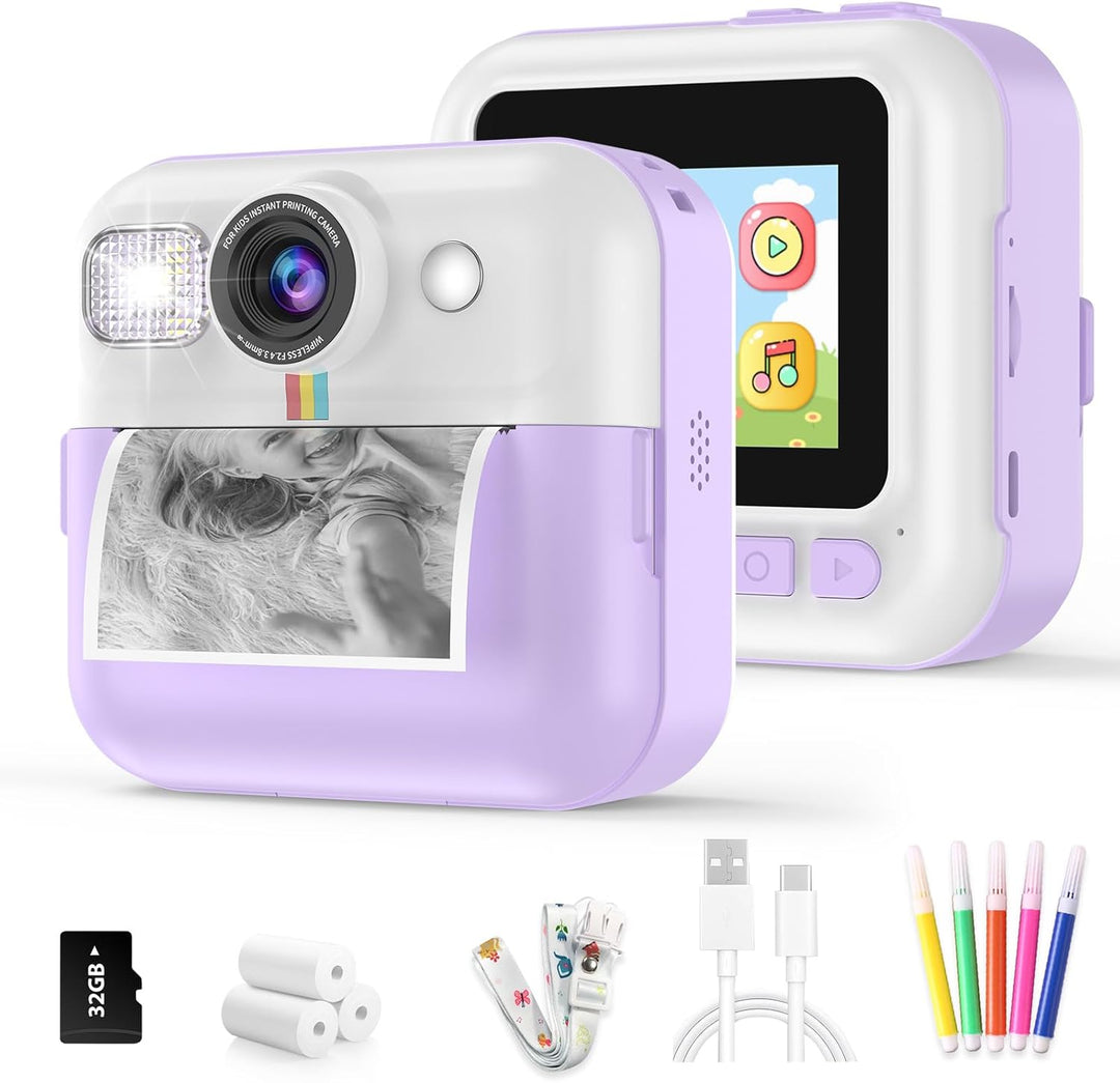 BOFIDAR Cámara de impresión instantánea para niños, cámara digital...