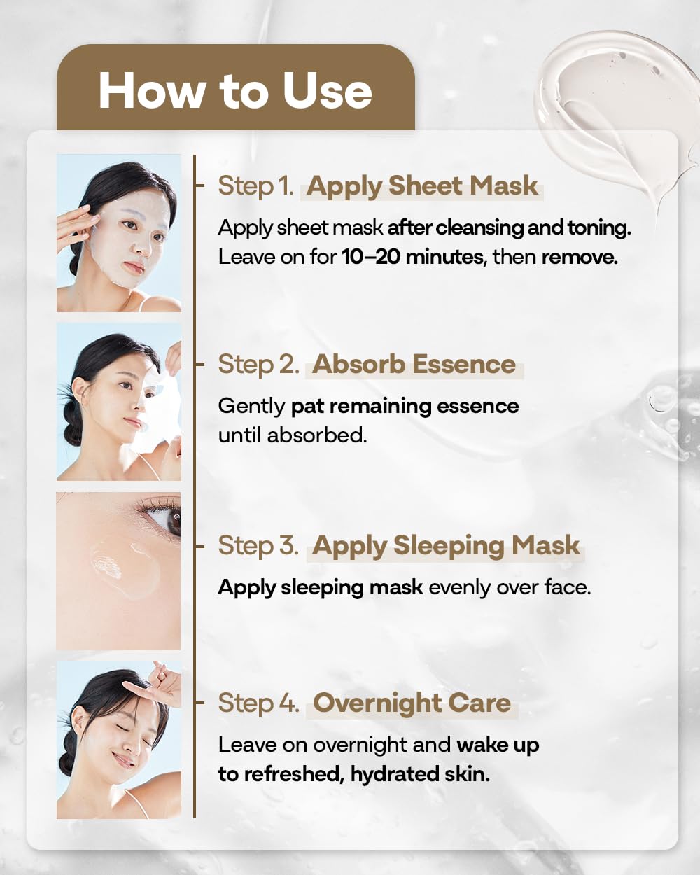 Bano Derma Expert - Máscara facial reafirmante de 2 pasos, hoja 2 e...