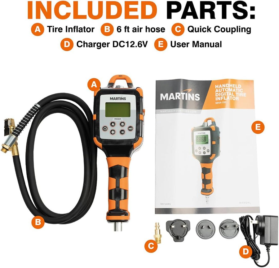 Martins Industries Inflador automático de neumáticos Flatematic de...
