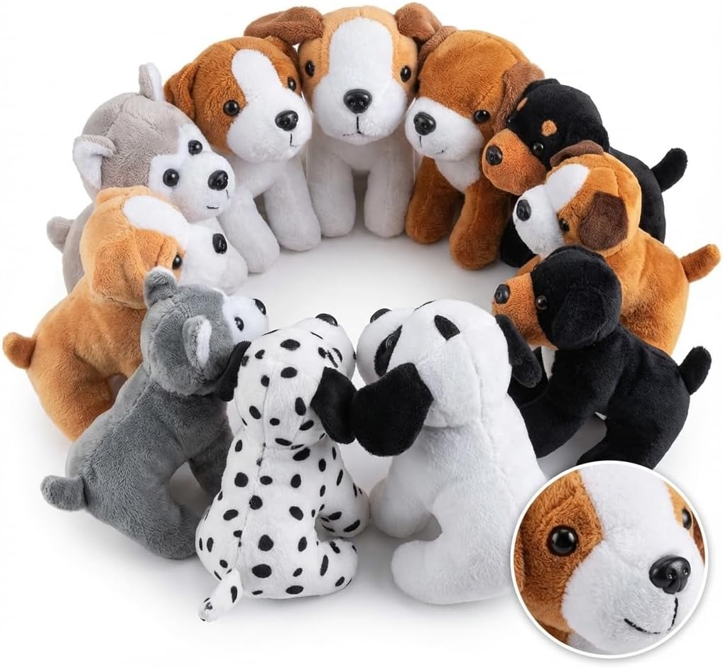 Bedwina Cachorros de peluche – (paquete de 36) animales de peluche de 6 pulgadas de alto, 46 ES