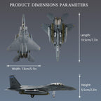 Escala 1:100 F-15E Strike Eagle Modelo de Caza Militar de Metal Fundido a Presión para Colección o Regalo Cola LN